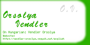 orsolya vendler business card